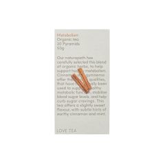 Love Tea Organic Metabolism x 20 Pyramids