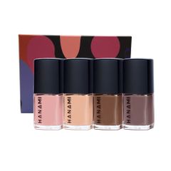Hanami Nail Polish Collection Mocha 9ml x 4 Pack