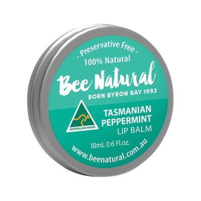 Bee Natural Lip Balm Tin Peppermint 18ml