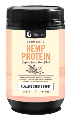 Nutra Organics Hemp Protein | Creamy Vanilla | Alkaline Greens Boost