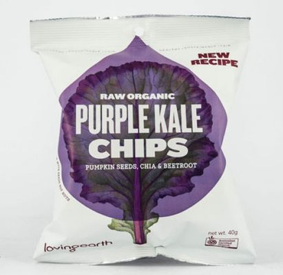 Loving Earth Kale Chips Purple | Raw Organic