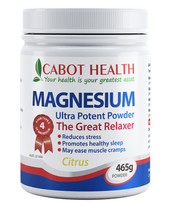 Cabot Health Magnesium Ultra Potent Powder | Citrus 465g