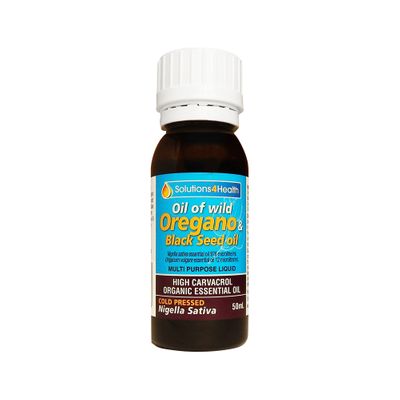 Solutions 4 Health Oil of Wild Oregano and Blk Seed Oil 50ml