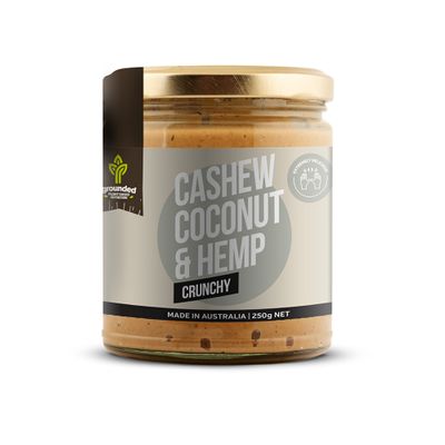 Grounded Spread Cashew Coconut and Hemp Crunchy 250g