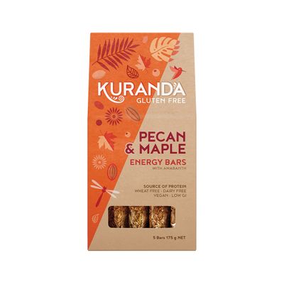 Kuranda Gluten Free Energy Bars Pecan and Maple 35g x 5 Pack