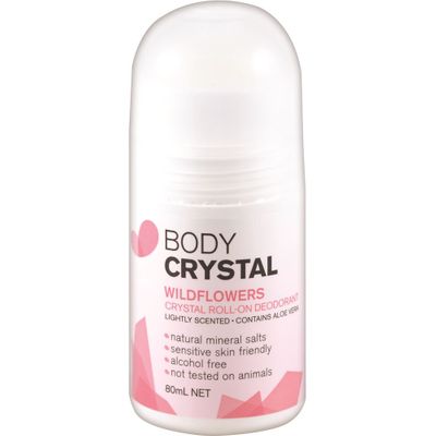 Body Crystal Crystal Roll On Deodorant Wildflowers 80ml