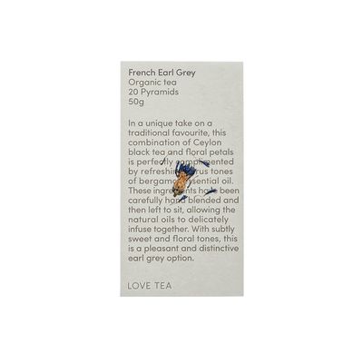 Love Tea Organic French Earl Grey x 20 Pyramids