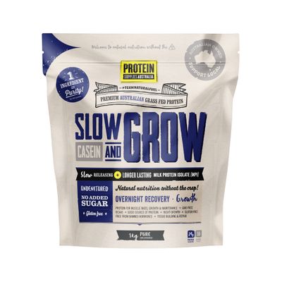 Protein Supplies Australia | Slow & Grow Casein 1kg