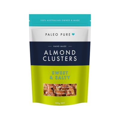 Paleo Pure Almond Clusters Sweet and Salty 100g