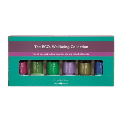 ECO Aroma Ess. Oil and RollerBall Wellbeing Collec.10mlx6Pk