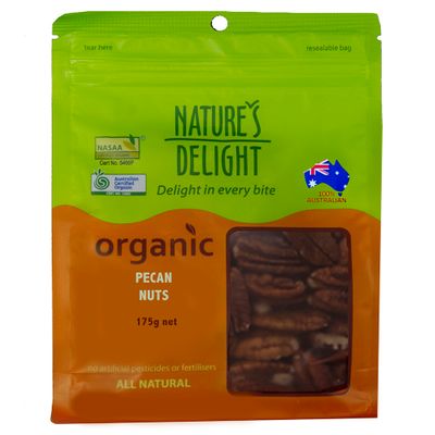 Natures Delight Organic Pecan Nuts 175g