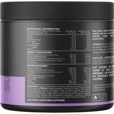 Switch Thermal Thermogenic Energy Formula | Mango Passionfruit Ingredients