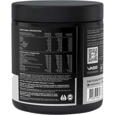 Switch Power Performance Energy Blend | Red Raspberry Ingredients