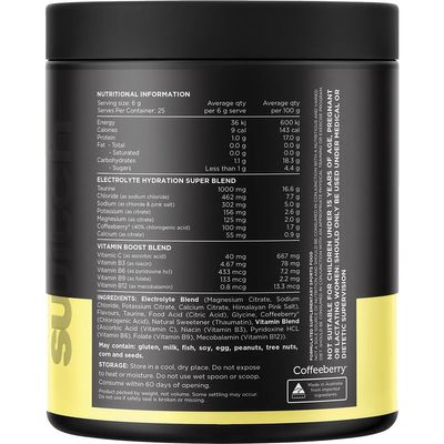 Switch Hydrate Powder | Electrolytes, B Vitamins | Lemon Lime Ingredients