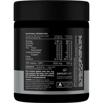 Switch Alpha GPC Powder Ingredients