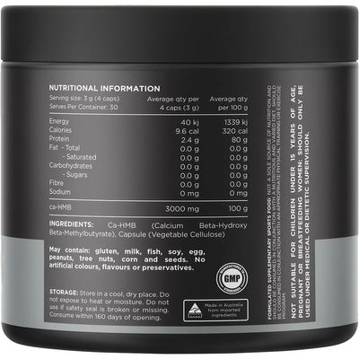 Switch HMB Ca-Beta-Hydroxy Beta-Methylbutyrate Ingredients