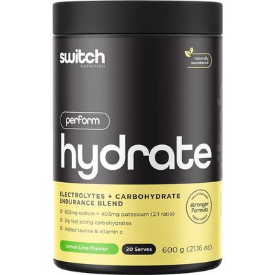 Switch Hydrate Perform | Electrolytes & Carbs | Lemon Lime