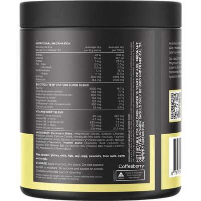 Switch Hydrate Powder | Electrolytes, B Vitamins | Mango Passionfruit Ingredients