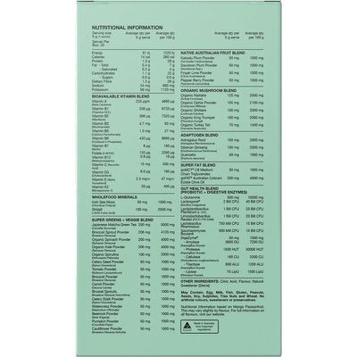 Switch Greens Sachets | Assorted Flavours Ingredients