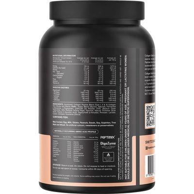 Switch Hydrolysed Collagen Protein | Vanilla Creme 938g Ingredients