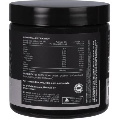 Switch ALCAR 100% Pure Acetyl L-Carnitine Ingredients