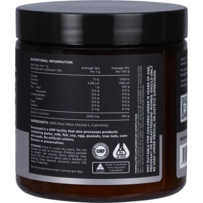 Switch Carnitine 100% Pure Acetyl L-Carnitine Unflavoured Ingredients