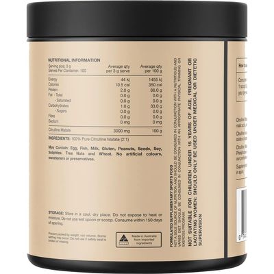 Switch Citrulline 100% Pure Citrulline Unflavoured Ingredients