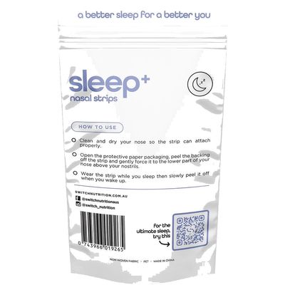 Switch Sleep+ Nasal Strips Information