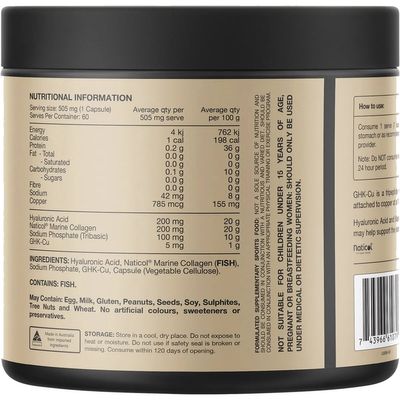 Switch Hair + Skin | Ghk-Cu, Hyaluronic Acid, Marine Collagen Ingredients