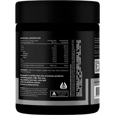 Switch Sea Moss Powder | 100% Pure Golden Irish Sea Moss Ingredients