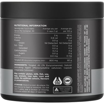 Switch Tongkat Ali Capsules | 100% Pure Tongkat Ali Ingredients