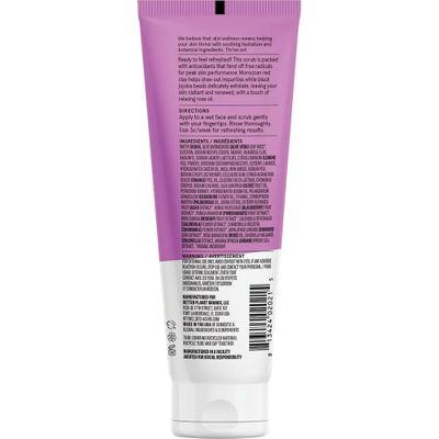ACURE Radically Rejuvenating Facial Scrub Tube Ingredients