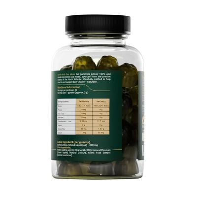 Apollo Irish Sea Moss Gummies | Green Apple Nutritional Information