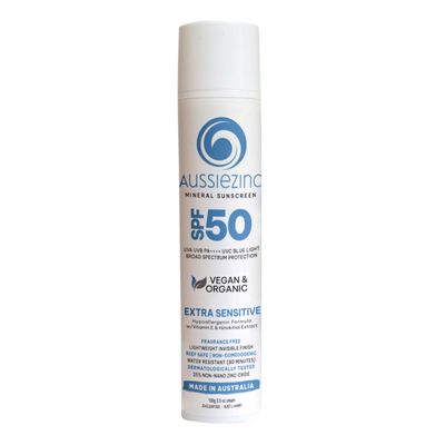 AussieZinc Sunscreen Extra Sensitive SPF50 | Zinc Sunscreen