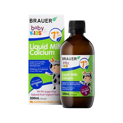 Brauer Baby and Kids Milk Calcium Liquid 200ml