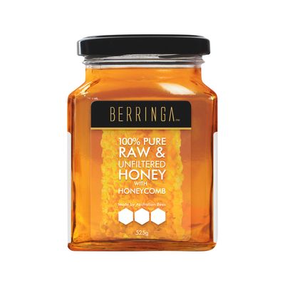 Berringa 100% Pure Raw & Unfiltered Honey with Honeycomb