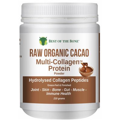 Best of the Bone Multi-Collagen Raw Organic Cacao | Protein Powder
