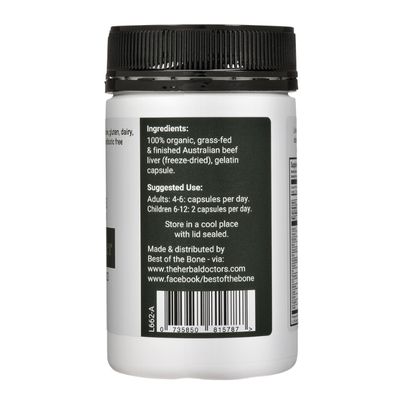 Best of the Bone Organic Beef Liver Capsules Ingredients