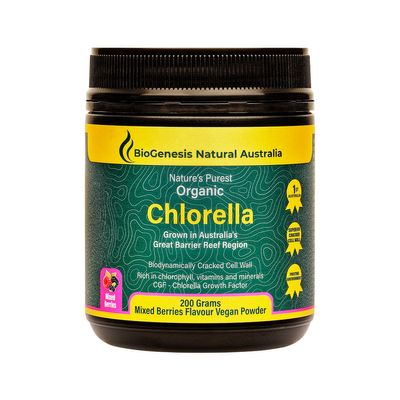 BioGenesis Chlorella Powder | Mixed Berries