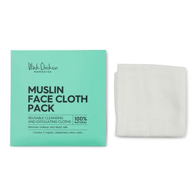 Black Chicken Muslin Face Cloths Cotton