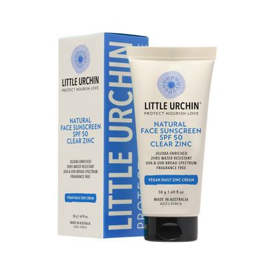 Little Urchin Natural Sunscreen Clear Zinc | Face SPF50+