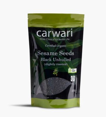 Carwari Organic Sesame Seeds Black Unhulled 200g