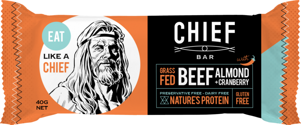 Chief Bar Beef - Grass Fed with Almond + Cranberry