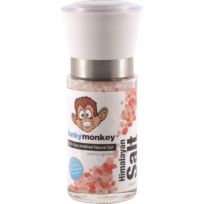 SaltCo Funky Monkey Ceramic Grinder Himalayan Salt 185g