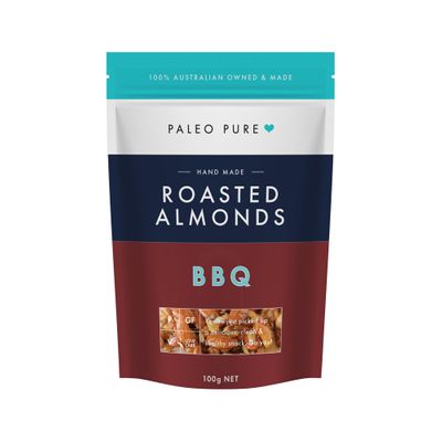 Paleo Pure Roasted Almonds BBQ 100g