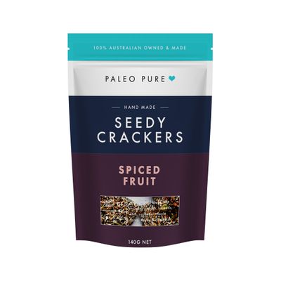 Paleo Pure Seedy Crackers Spiced Fruit 140g