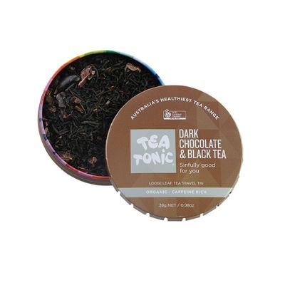 Tea Tonic Organic Dark Chocolate and Black Tea Travl Tin20g