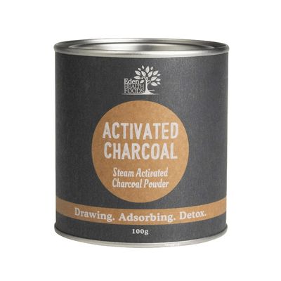 Eden Health Foods Activated Charcoal Powder | Steam Activated Charcoal 100g