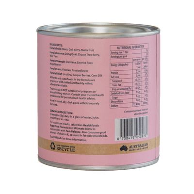 Eden Health Foods Fem Balance | Organic Women's Herbal Ingredients