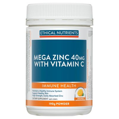 Ethical Nutrients Mega Zinc 40mg 190g Powder